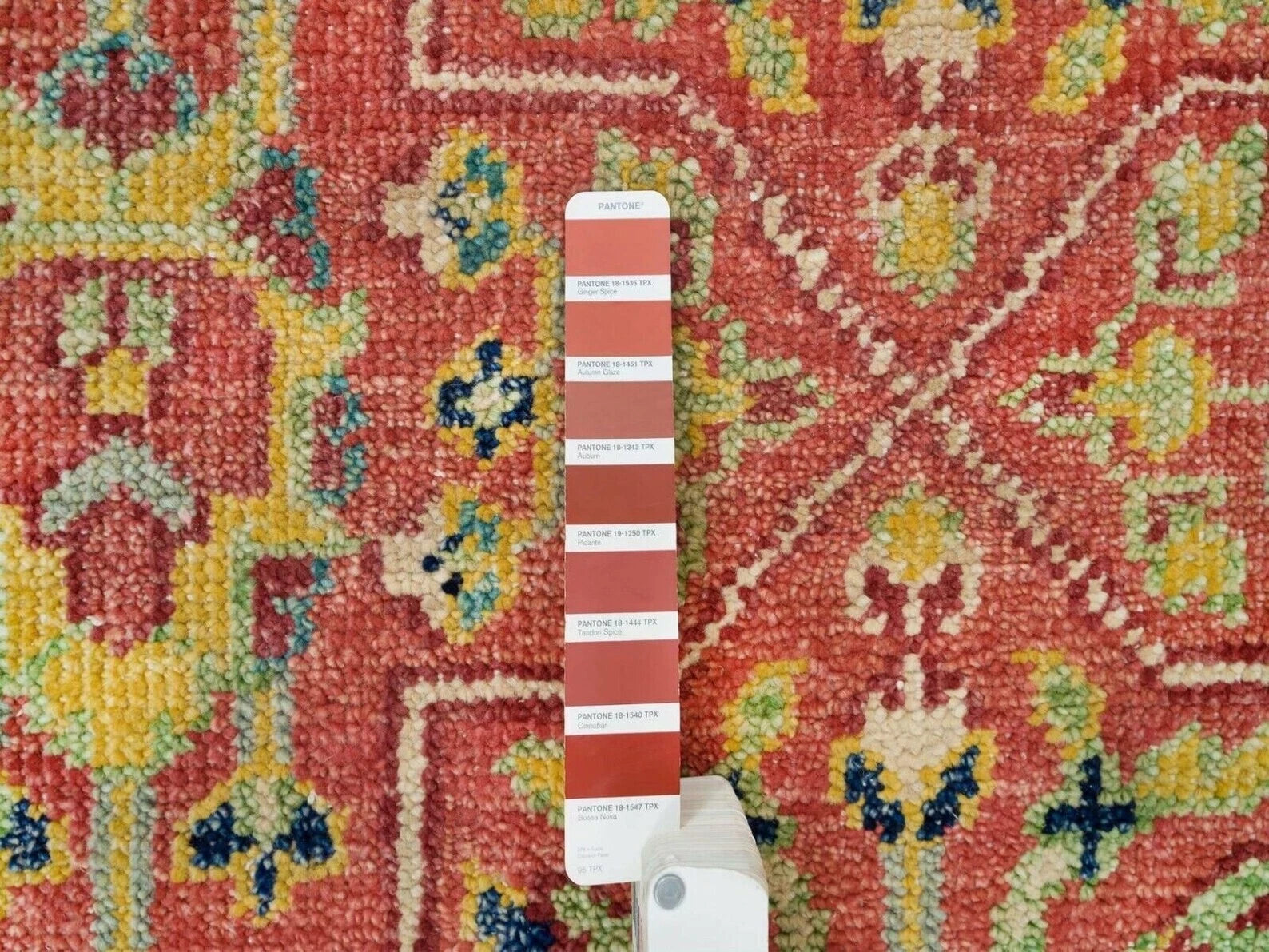 14'x16'5" Fire Brick Red, Sheared Low, 100% Wool, Hand Knotted, Antiqued Oushak